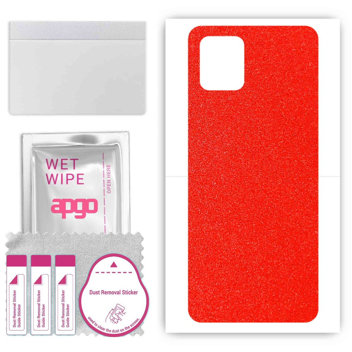 Folia naklejka skórka strukturalna na TYŁ do Vivo V20 Pro -  Czerwony Pastel Matowy Chropowaty Baranek - apgo SKINS