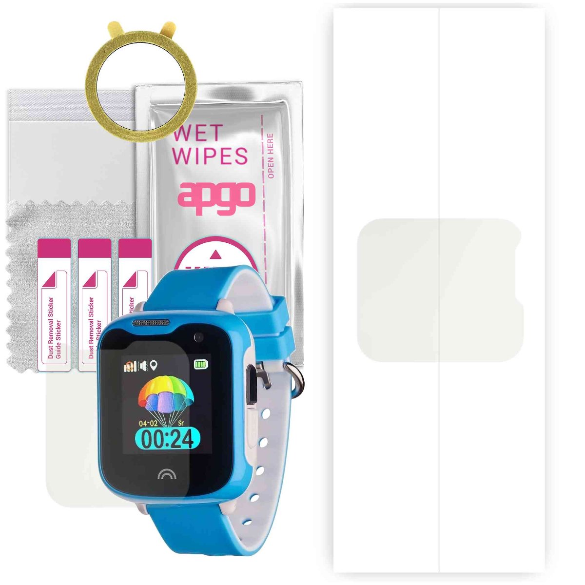 1x Folia hydrożelowa MATOWA do Garett Kids Sweet  - apgo Smartwatch Hydrogel MATTE Protection Ochrona na ekran smartwatcha