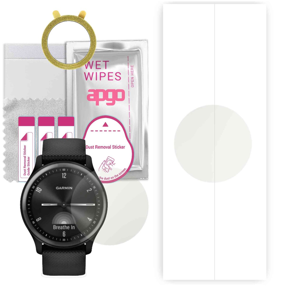 1x Folia hydrożelowa MATOWA do Garmin vivomove sport - apgo Smartwatch Hydrogel MATTE Protection Ochrona na ekran smartwatcha