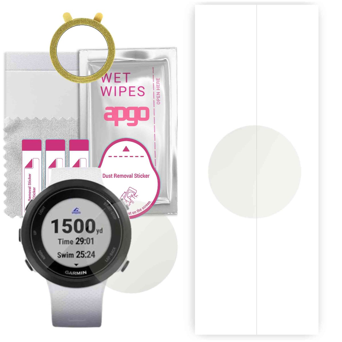 1x Folia hydrożelowa MATOWA do Garmin swim 2 - apgo Smartwatch Hydrogel MATTE Protection Ochrona na ekran smartwatcha