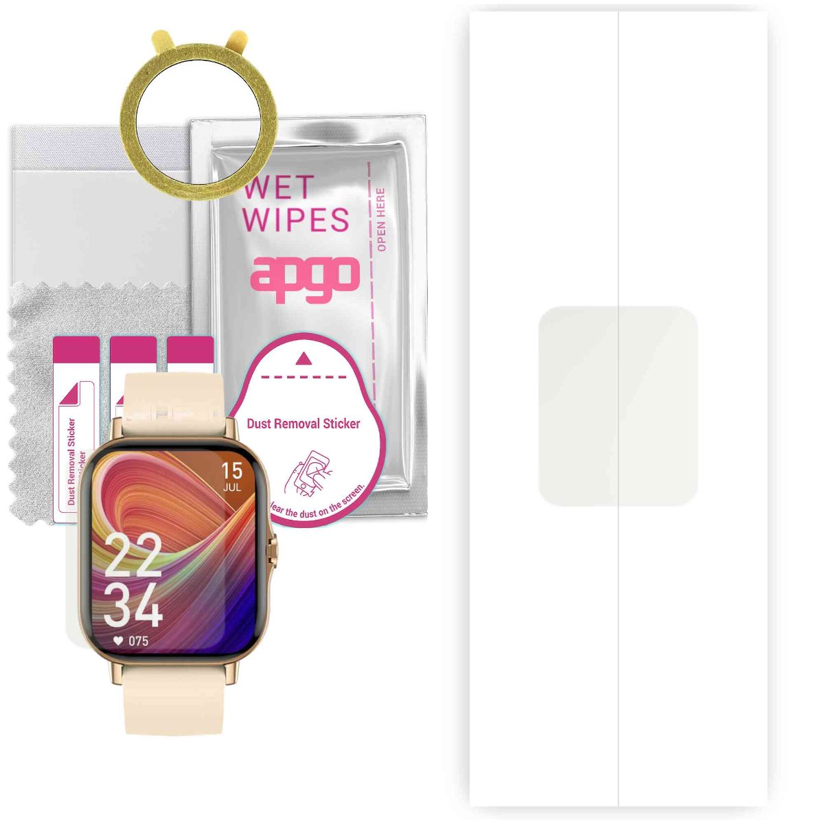 1x Folia hydrożelowa MATOWA do DT NO.1 DT94 - apgo Smartwatch Hydrogel MATTE Protection Ochrona na ekran smartwatcha