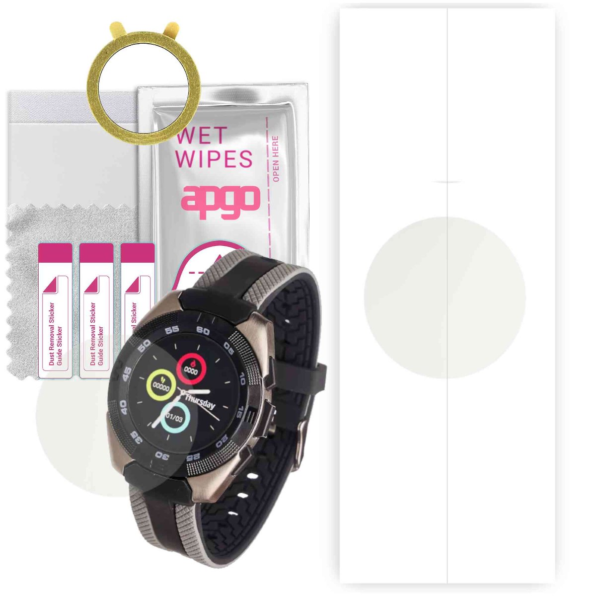 1x Folia hydrożelowa MATOWA do Garett G35S - apgo Smartwatch Hydrogel MATTE Protection Ochrona na ekran smartwatcha