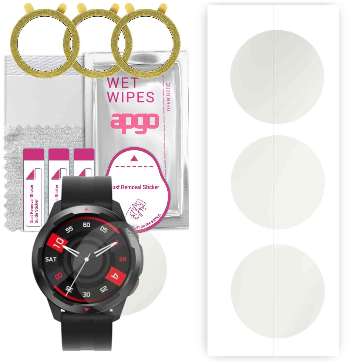 3x Folia hydrożelowa MATOWA do Colmi M40 - apgo Smartwatch Hydrogel MATTE Protection Ochrona na ekran smartwatcha