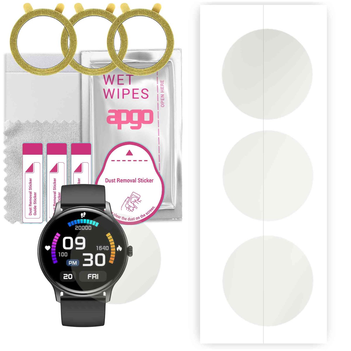 3x Folia hydrożelowa MATOWA do Colmi I10 - apgo Smartwatch Hydrogel MATTE Protection Ochrona na ekran smartwatcha