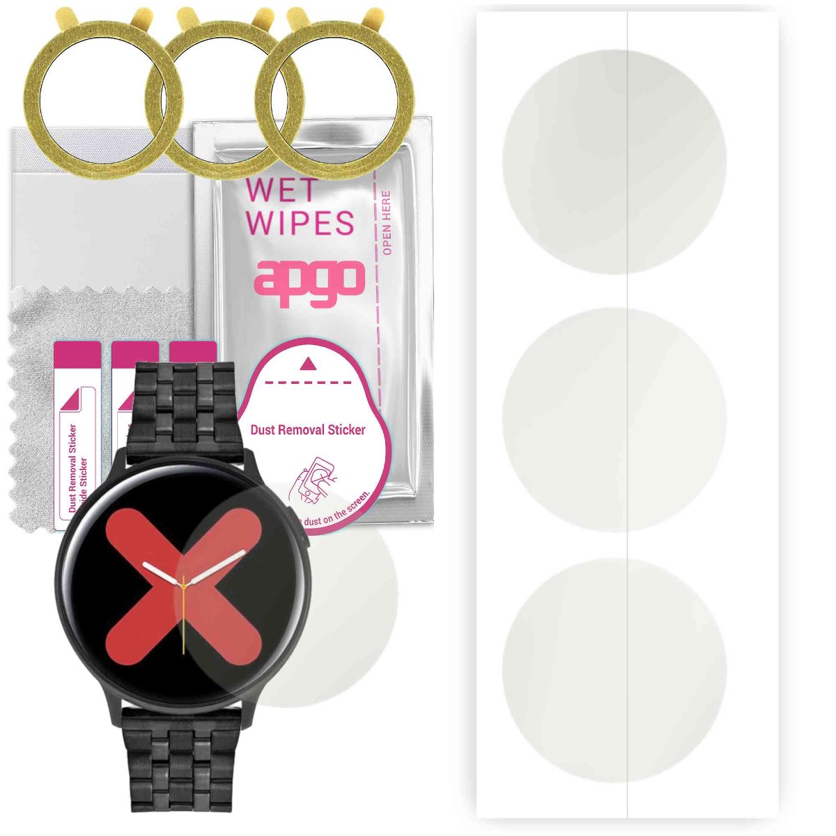 3x Folia hydrożelowa MATOWA do Pacific Black PC00137 - apgo Smartwatch Hydrogel MATTE Protection Ochrona na ekran smartwatcha