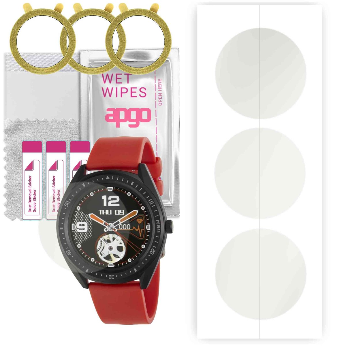 3x Folia hydrożelowa MATOWA do Marea Man - apgo Smartwatch Hydrogel MATTE Protection Ochrona na ekran smartwatcha