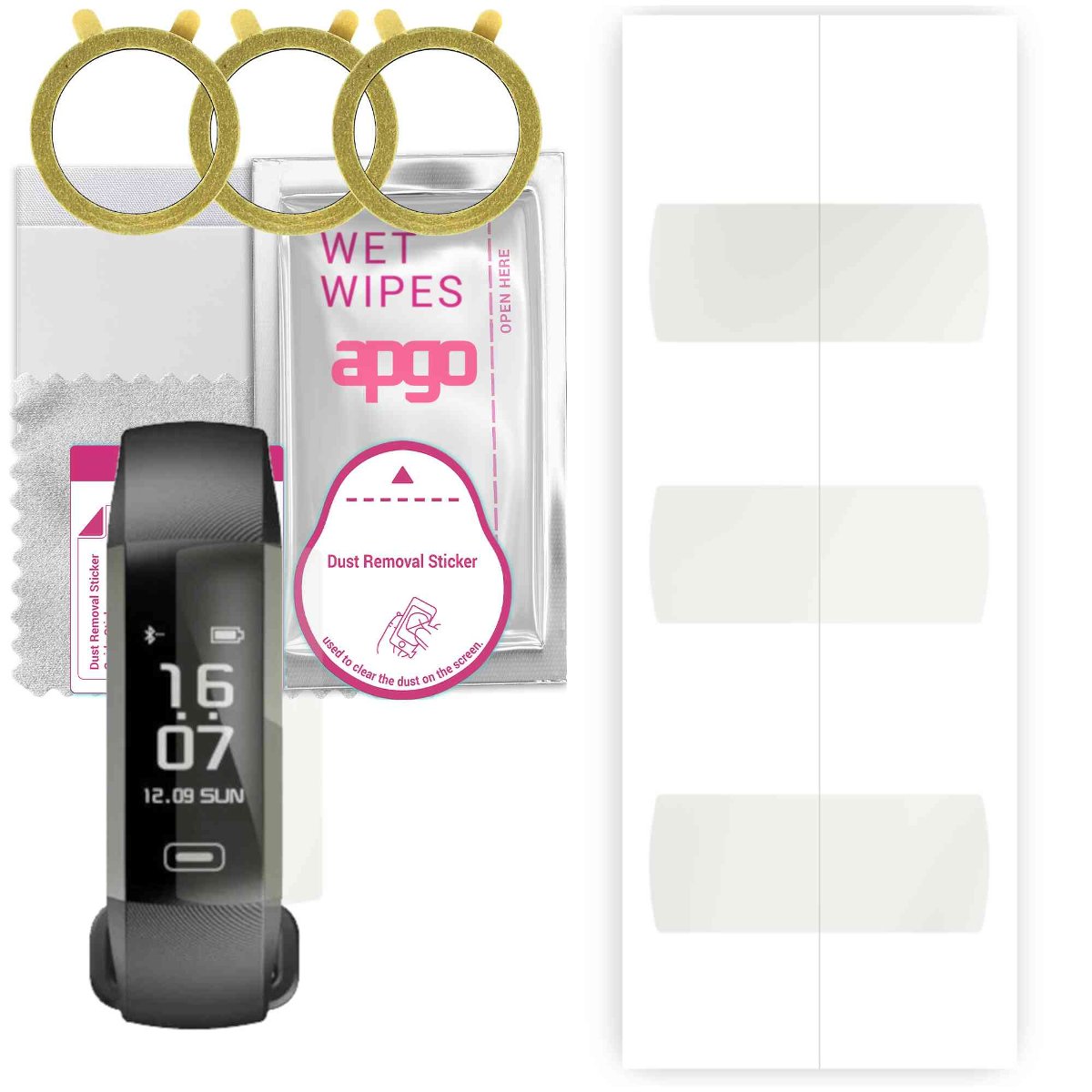 3x Folia hydrożelowa MATOWA do Maxcom FW11 light - apgo Smartwatch Hydrogel MATTE Protection Ochrona na ekran smartwatcha