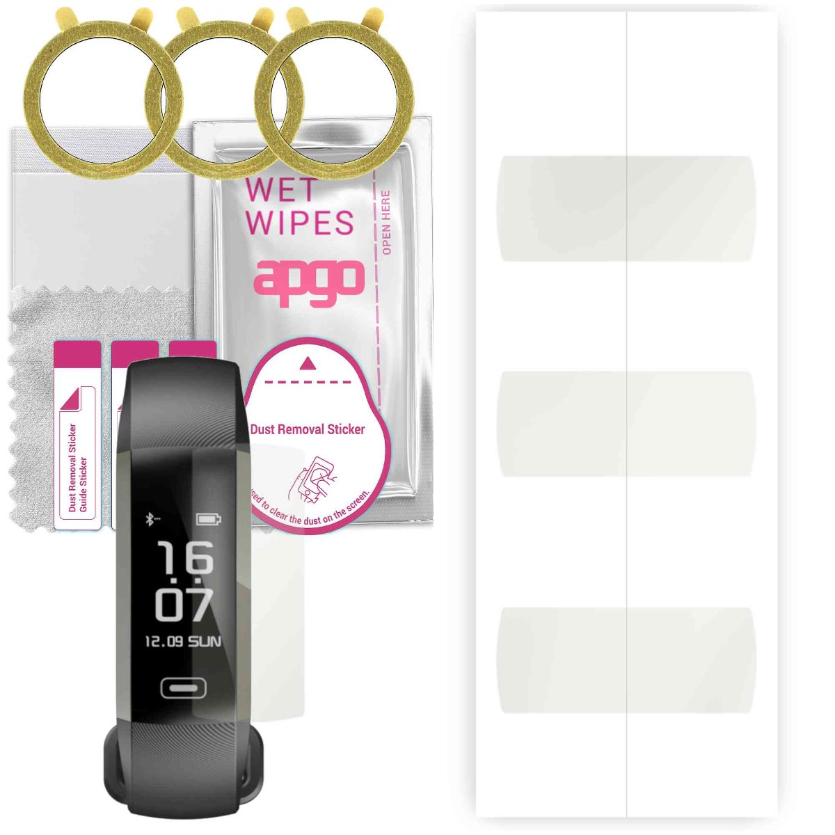 3x Folia hydrożelowa MATOWA do Maxcom FW10 Active - apgo Smartwatch Hydrogel MATTE Protection Ochrona na ekran smartwatcha