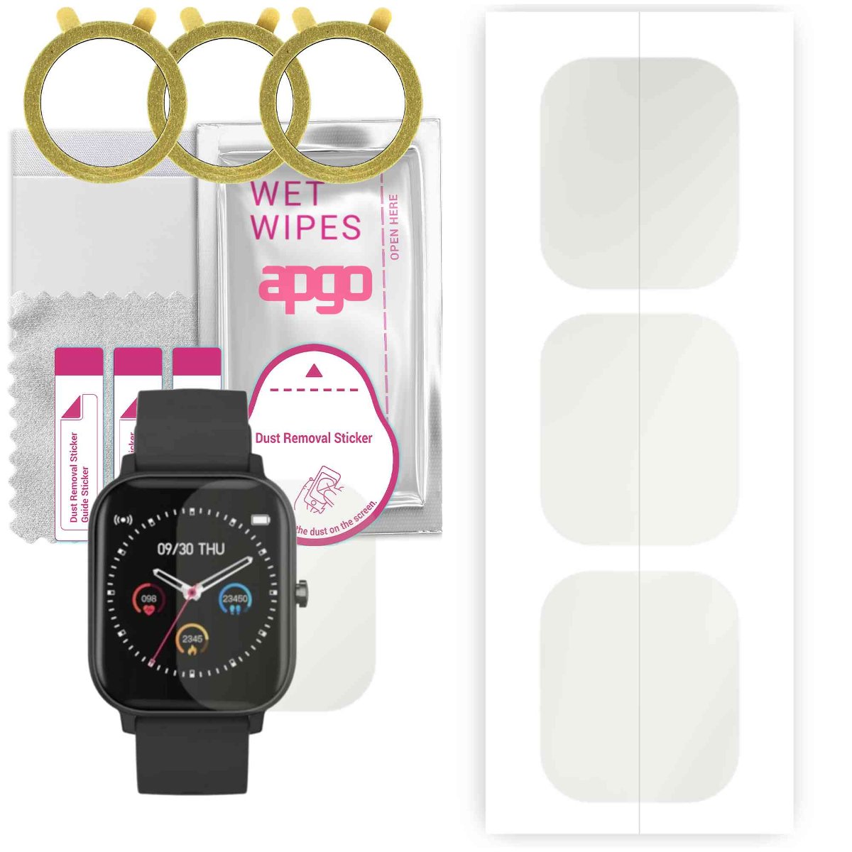 3x Folia hydrożelowa MATOWA do Maxcom FW35 Aurum - apgo Smartwatch Hydrogel MATTE Protection Ochrona na ekran smartwatcha