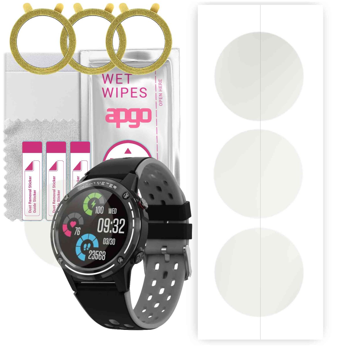 3x Folia hydrożelowa MATOWA do Maxcom FW47 Argon Lite - apgo Smartwatch Hydrogel MATTE Protection Ochrona na ekran smartwatcha