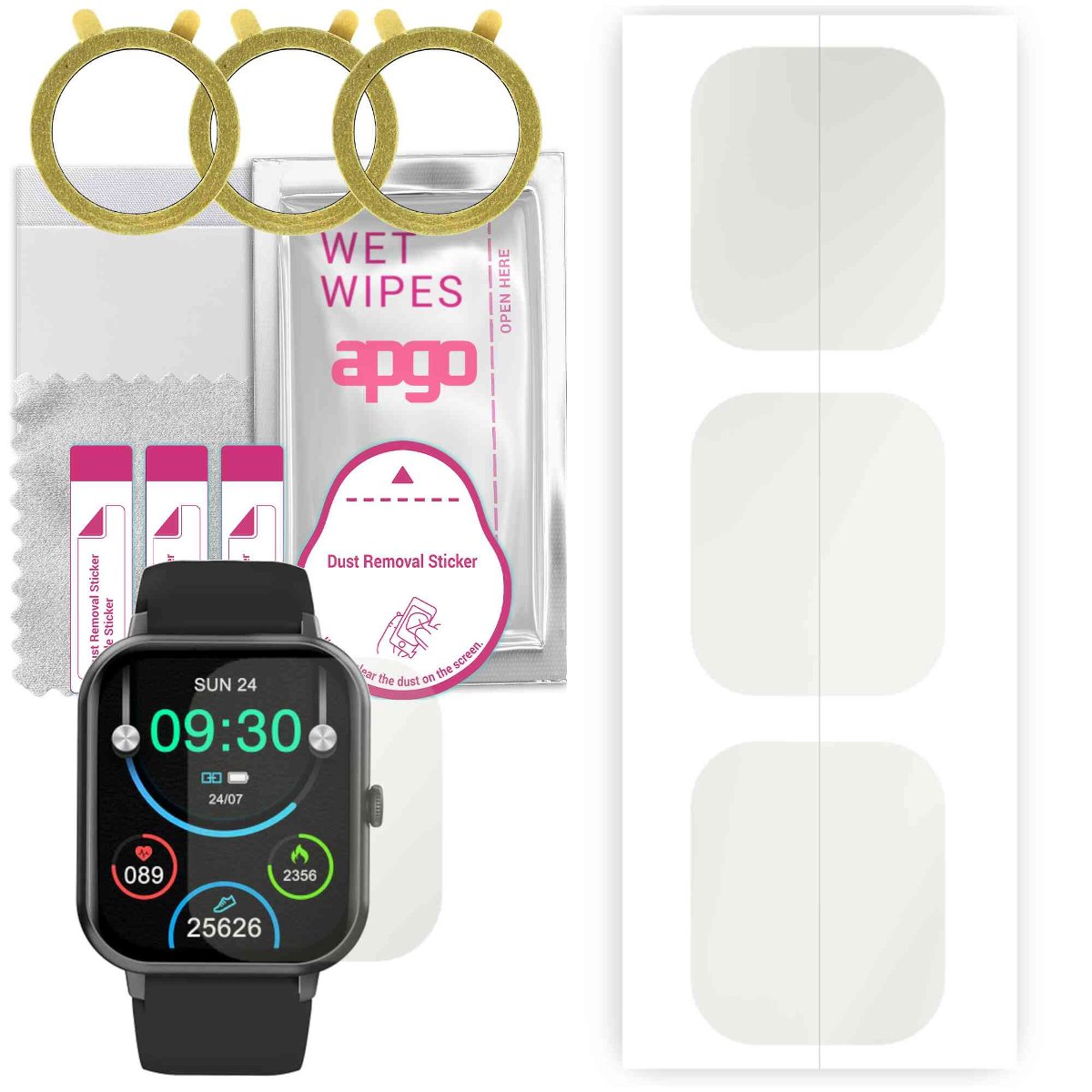 3x Folia hydrożelowa MATOWA do Colmi P20 Plus - apgo Smartwatch Hydrogel MATTE Protection Ochrona na ekran smartwatcha