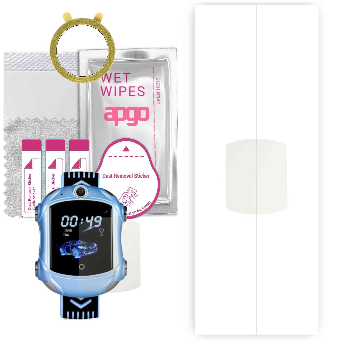 1x Folia hydrożelowa MATOWA do GoGPS X01 - apgo Smartwatch Hydrogel MATTE Protection Ochrona na ekran smartwatcha