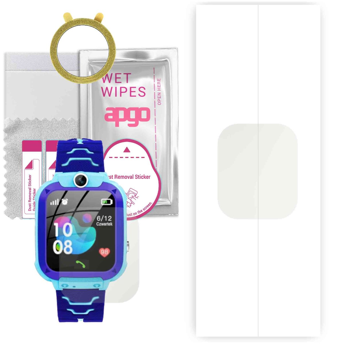 1x Folia hydrożelowa MATOWA do GoGPS K16S - apgo Smartwatch Hydrogel MATTE Protection Ochrona na ekran smartwatcha