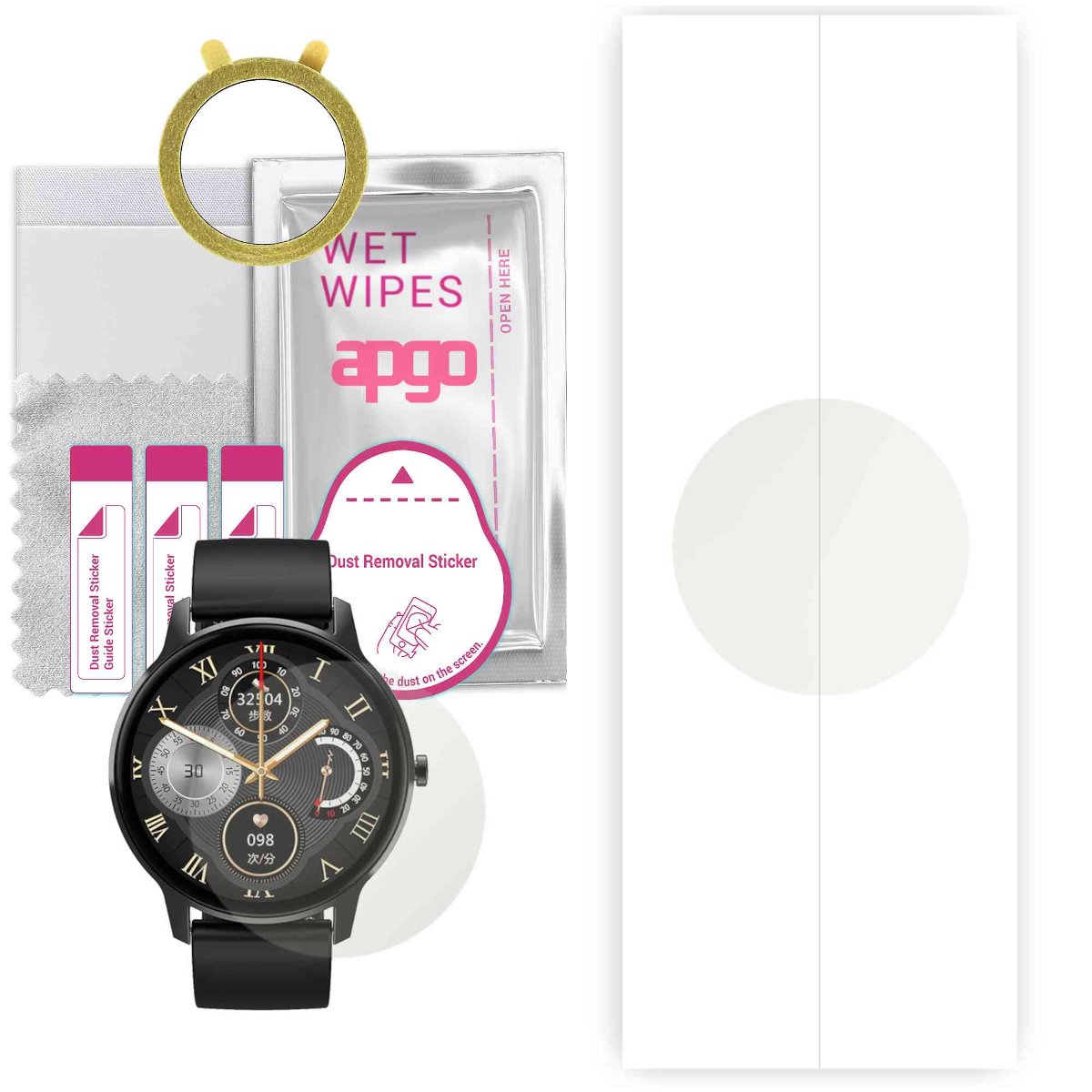 1x Folia hydrożelowa MATOWA do DT NO.1 DT56 - apgo Smartwatch Hydrogel MATTE Protection Ochrona na ekran smartwatcha