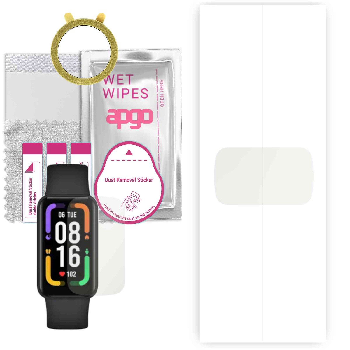 1x Folia hydrożelowa MATOWA do Xiaomi Redmi Smart Band Pro - apgo Smartwatch Hydrogel MATTE Protection Ochrona na ekran smartwatcha