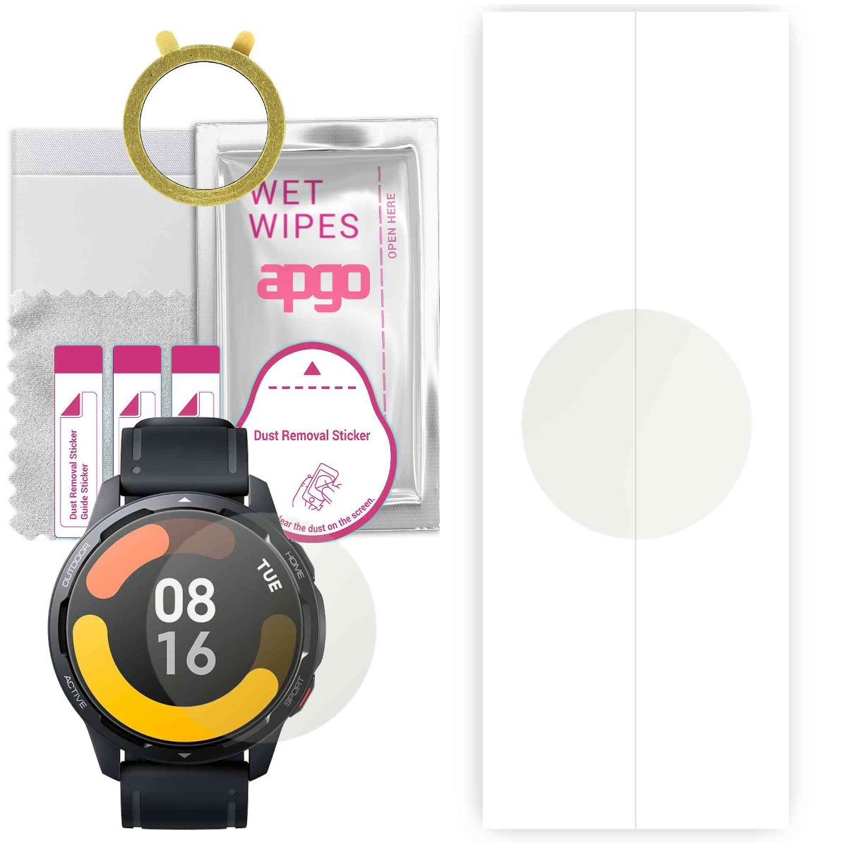 1x Folia hydrożelowa MATOWA do Xiaomi Watch S1 Active - apgo Smartwatch Hydrogel MATTE Protection Ochrona na ekran smartwatcha