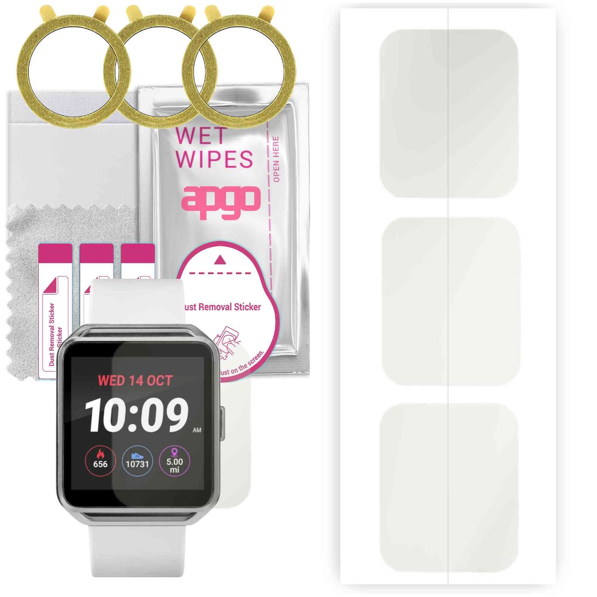 3x Folia hydrożelowa MATOWA do Timex iConnect - apgo Smartwatch Hydrogel MATTE Protection Ochrona na ekran smartwatcha