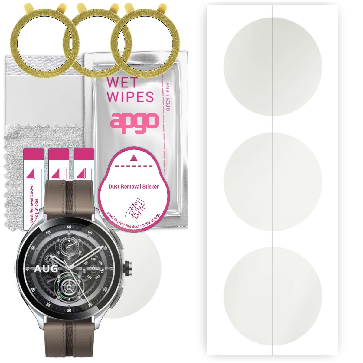 3x Folia hydrożelowa MATOWA do Xiaomi Watch 2 Pro LTE - apgo Smartwatch Hydrogel MATTE Protection Ochrona na ekran smartwatcha