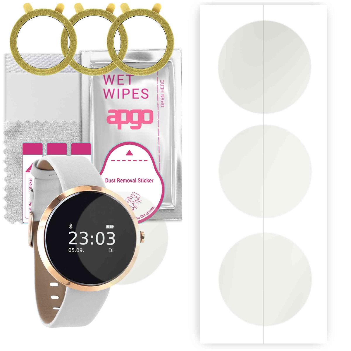 3x Folia hydrożelowa MATOWA do Siona ladies Xlyne 54008 - apgo Smartwatch Hydrogel MATTE Protection Ochrona na ekran smartwatcha