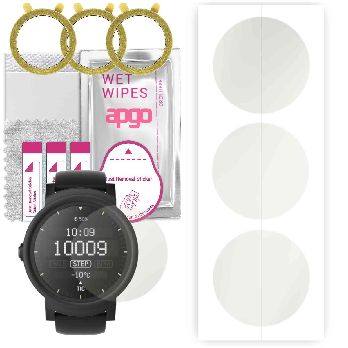 3x Folia hydrożelowa MATOWA do Mobvoi Mobvoi TicWatch Express - apgo Smartwatch Hydrogel MATTE Protection Ochrona na ekran smartwatcha