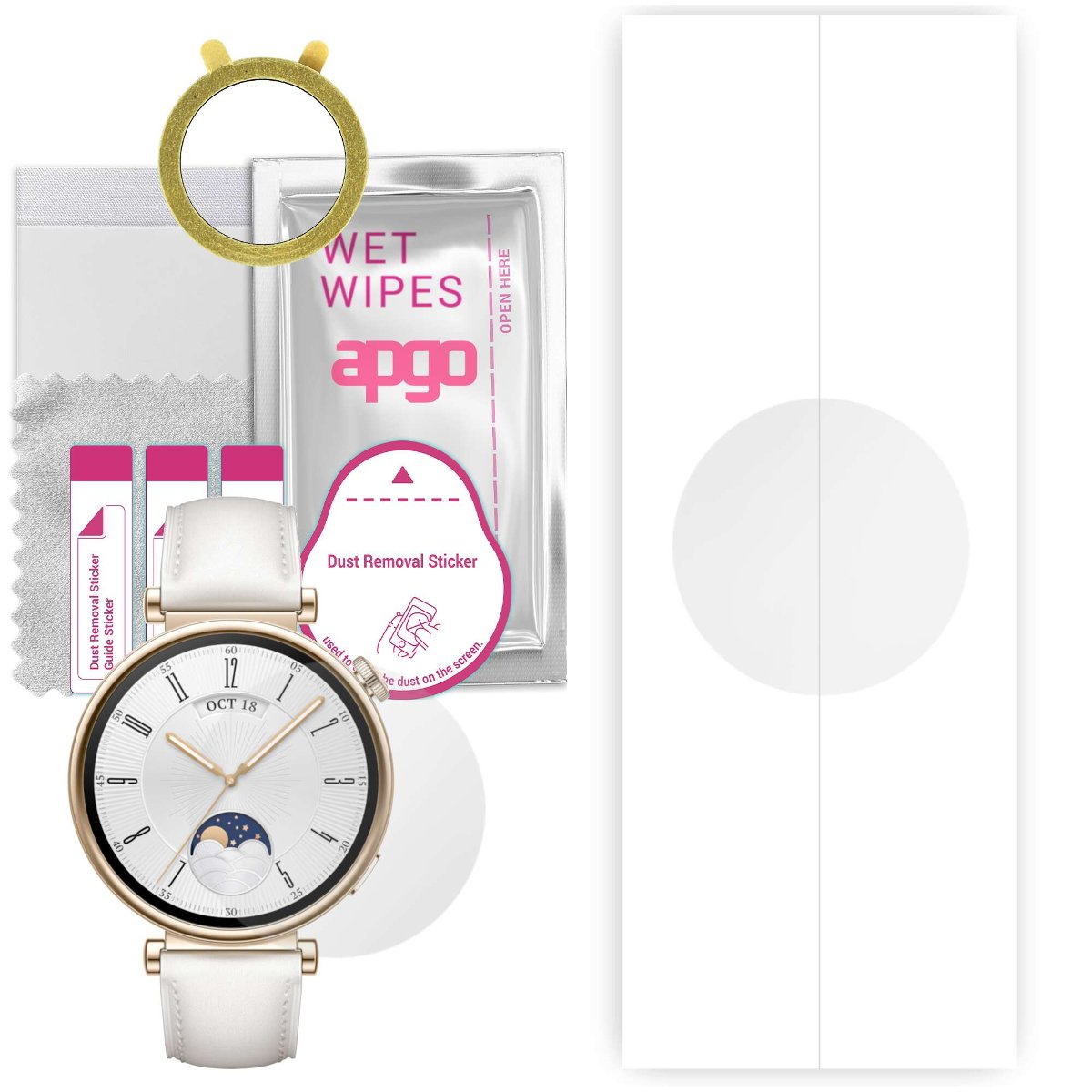 1x Folia hydrożelowa do Huawei Watch GT4 41 mm - apgo Smartwatch Hydrogel Protection Ochrona na ekran smartwatcha