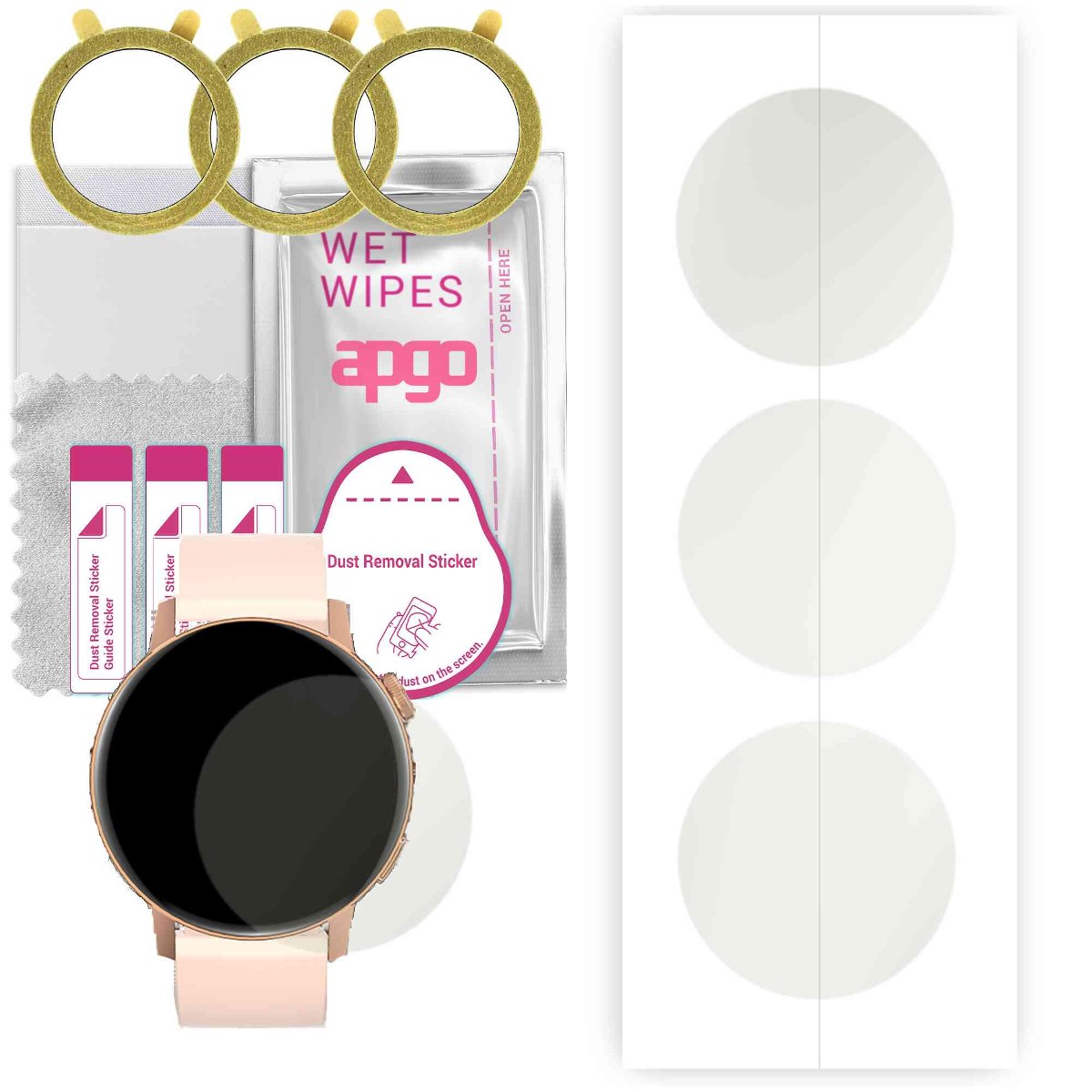 3x Folia hydrożelowa MATOWA do DT NO.1 DT3 Max & Mini - apgo Smartwatch Hydrogel MATTE Protection Ochrona na ekran smartwatcha