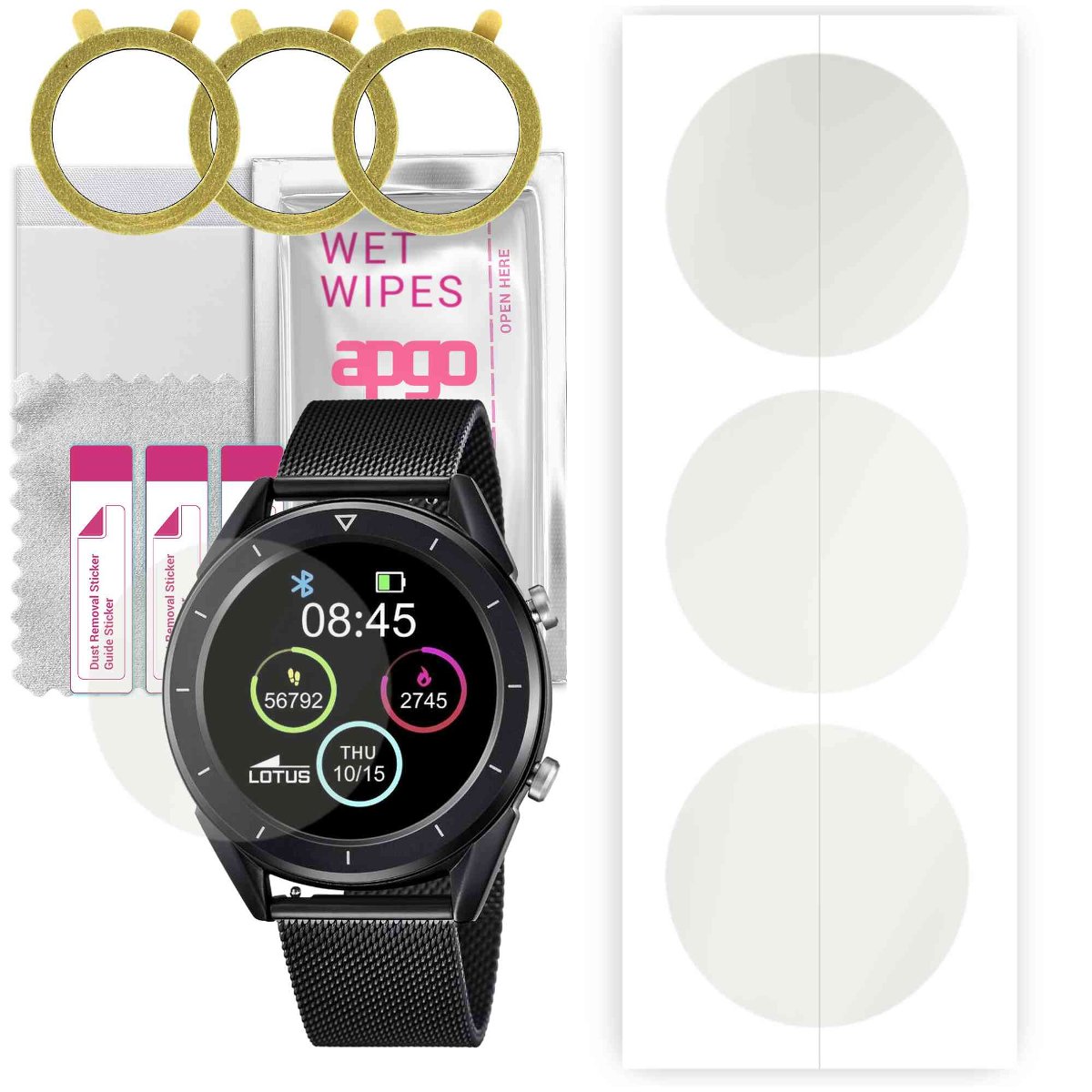 3x Folia hydrożelowa MATOWA do Lotus Smartime - apgo Smartwatch Hydrogel MATTE Protection Ochrona na ekran smartwatcha