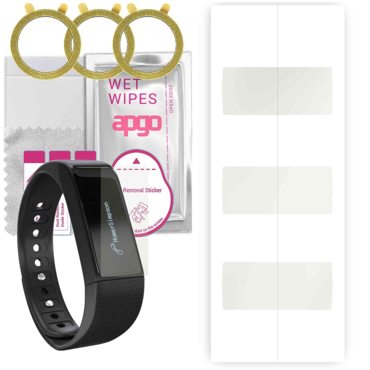 3x Folia hydrożelowa MATOWA do Lamax Bfit  - apgo Smartwatch Hydrogel MATTE Protection Ochrona na ekran smartwatcha