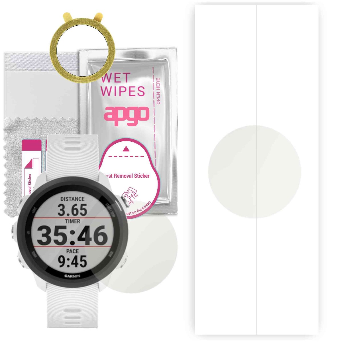 1x Folia hydrożelowa MATOWA do Garmin forerunner 245 music - apgo Smartwatch Hydrogel MATTE Protection Ochrona na ekran smartwatcha