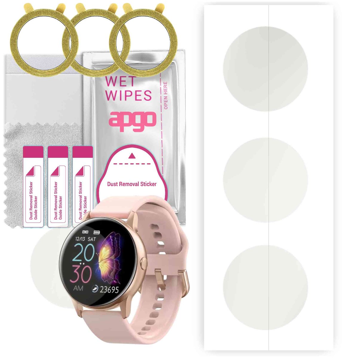 3x Folia hydrożelowa MATOWA do Smartwatch AW88 - apgo Smartwatch Hydrogel MATTE Protection Ochrona na ekran smartwatcha