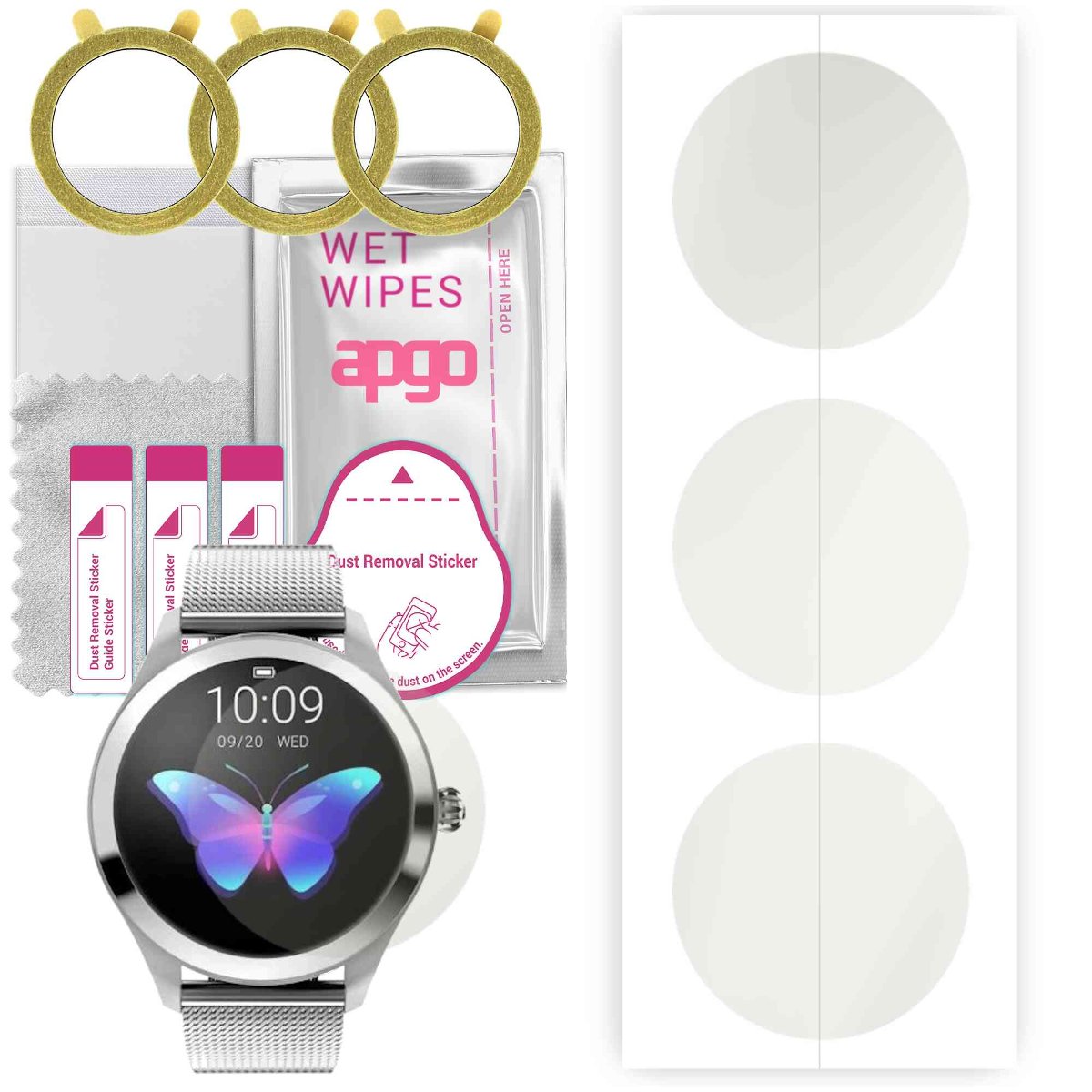 3x Folia hydrożelowa MATOWA do Oro-Med Oro-Smart Lady - apgo Smartwatch Hydrogel MATTE Protection Ochrona na ekran smartwatcha