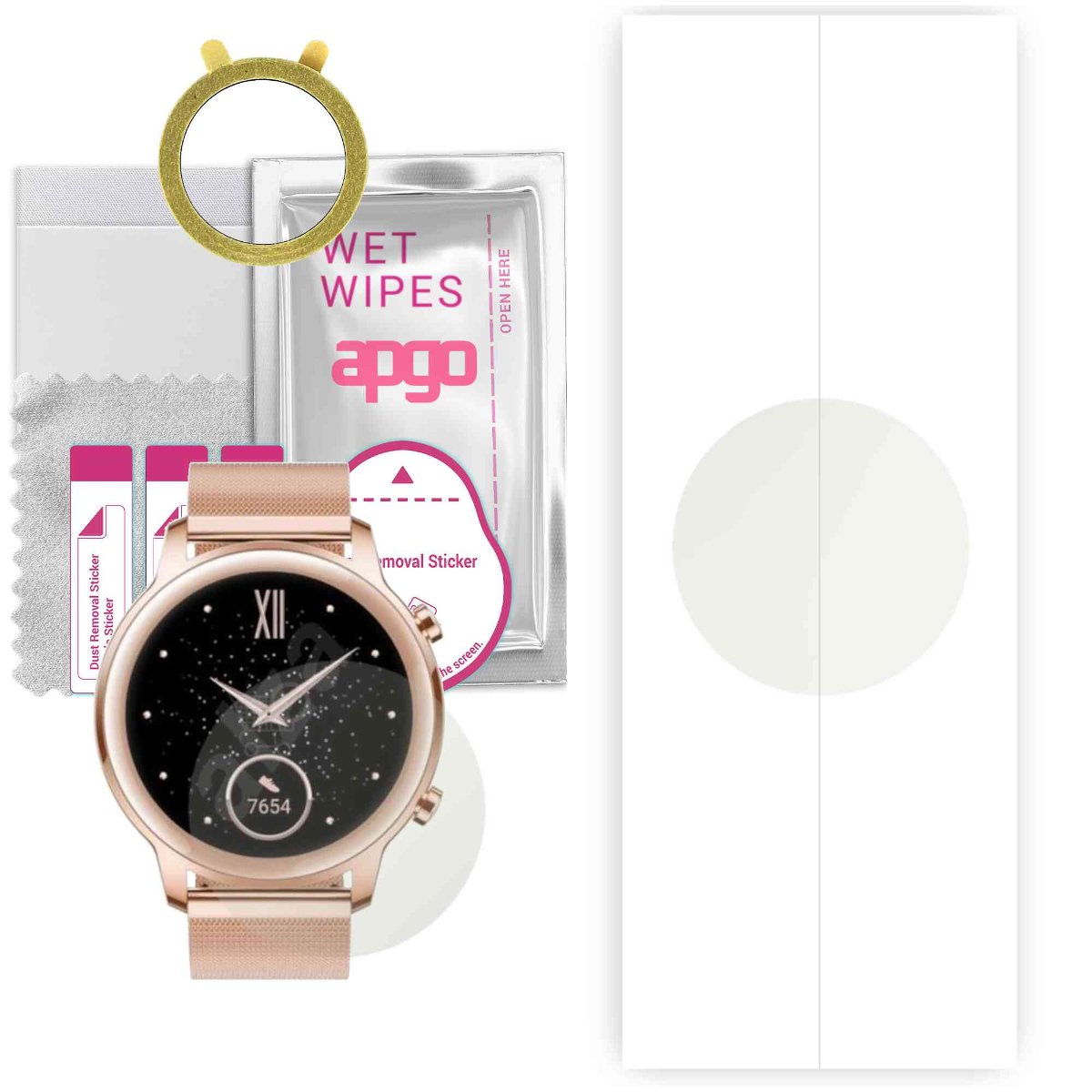 1x Folia hydrożelowa MATOWA do Honor MagicWatch 2 42mm - apgo Smartwatch Hydrogel MATTE Protection Ochrona na ekran smartwatcha