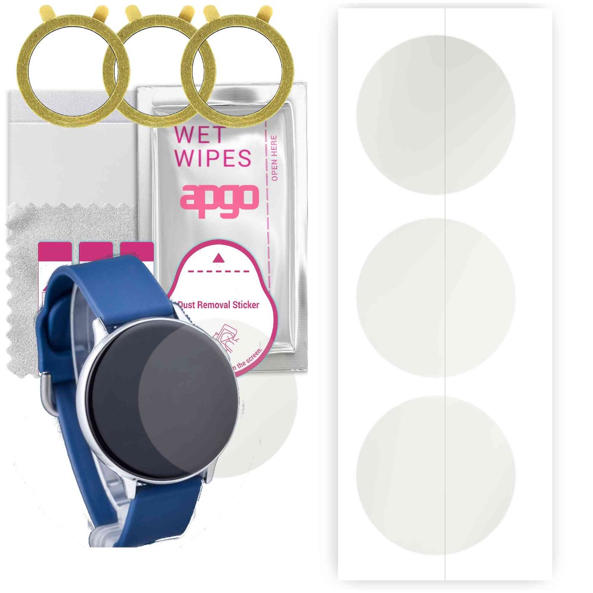 3x Folia hydrożelowa MATOWA do Pacific Blue PC00131 - apgo Smartwatch Hydrogel MATTE Protection Ochrona na ekran smartwatcha