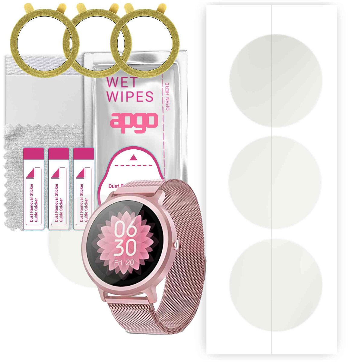 3x Folia hydrożelowa MATOWA do Banlvs G31 women - apgo Smartwatch Hydrogel MATTE Protection Ochrona na ekran smartwatcha