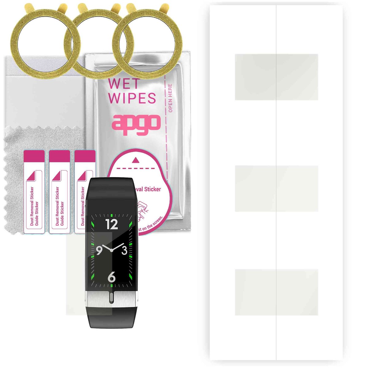 3x Folia hydrożelowa MATOWA do Media-tech MT865 - apgo Smartwatch Hydrogel MATTE Protection Ochrona na ekran smartwatcha