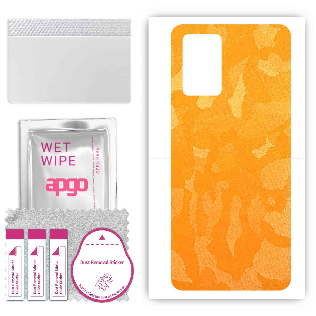 Folia naklejka skórka strukturalna na TYŁ do Oppo Reno6 Z 5G -  Moro | Camo Żółty - apgo SKINS