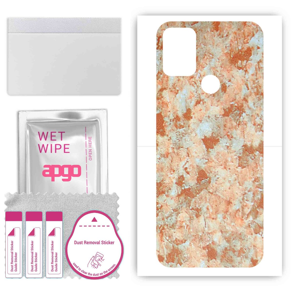 Folia naklejka skórka strukturalna na TYŁ do HTC Wildfire E2 Play -  Kamień Piaskowiec - apgo SKINS