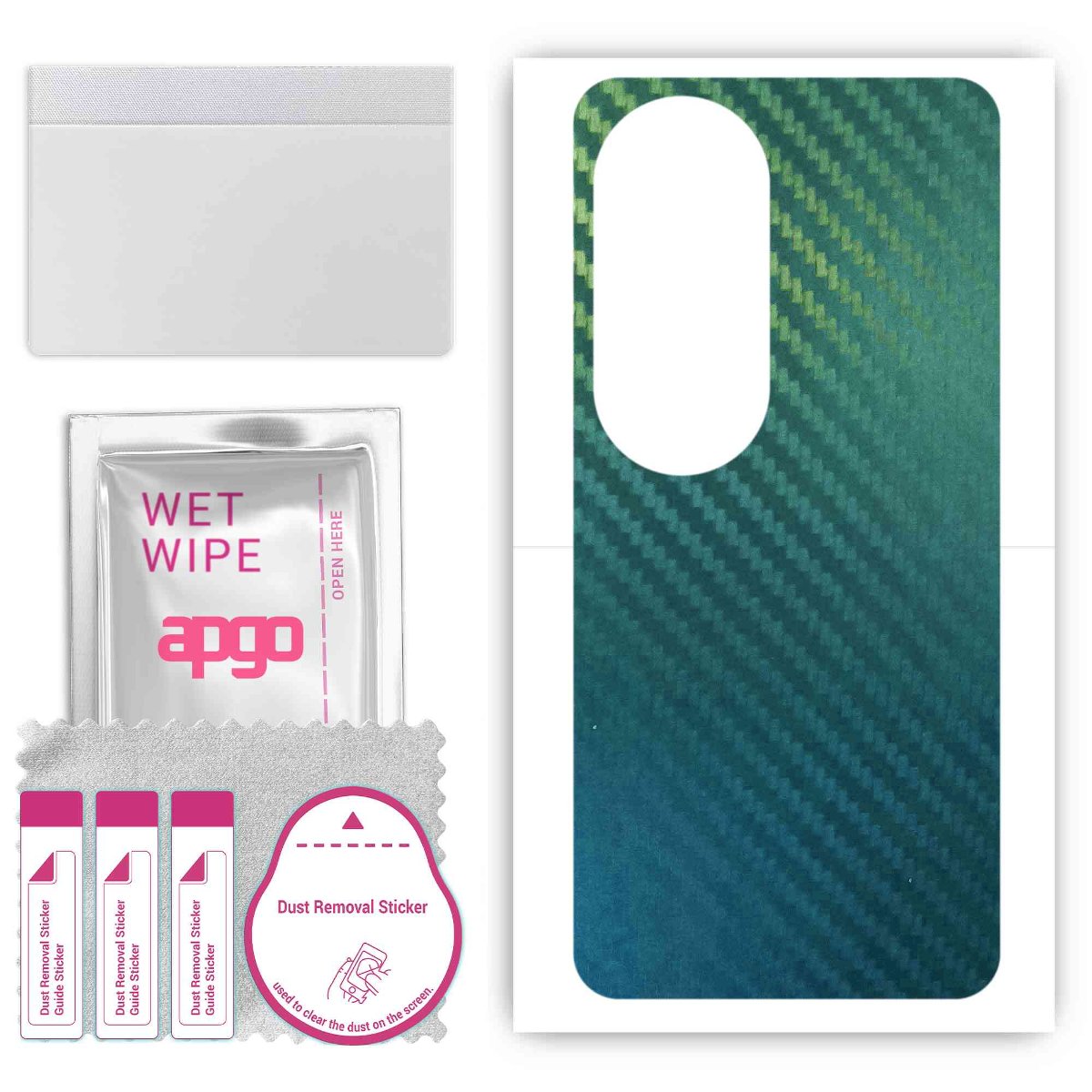 Folia naklejka skórka strukturalna na TYŁ do Oppo Reno10 Pro Plus PHU110 -  Carbon Kameleon CAKA1 - apgo SKINS