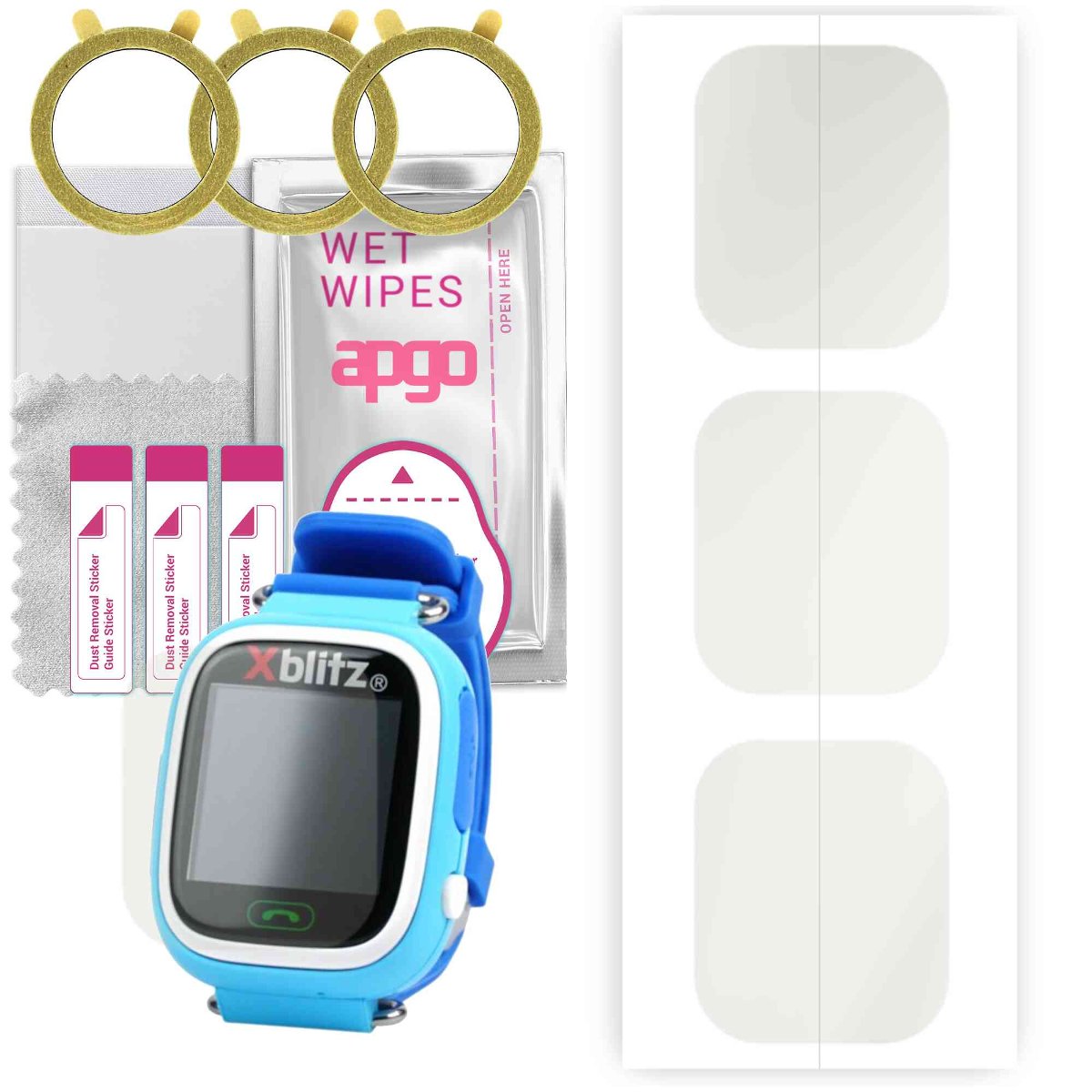 3x Folia hydrożelowa MATOWA do Xblitz Kids Watch GPS Love Me - apgo Smartwatch Hydrogel MATTE Protection Ochrona na ekran smartwatcha