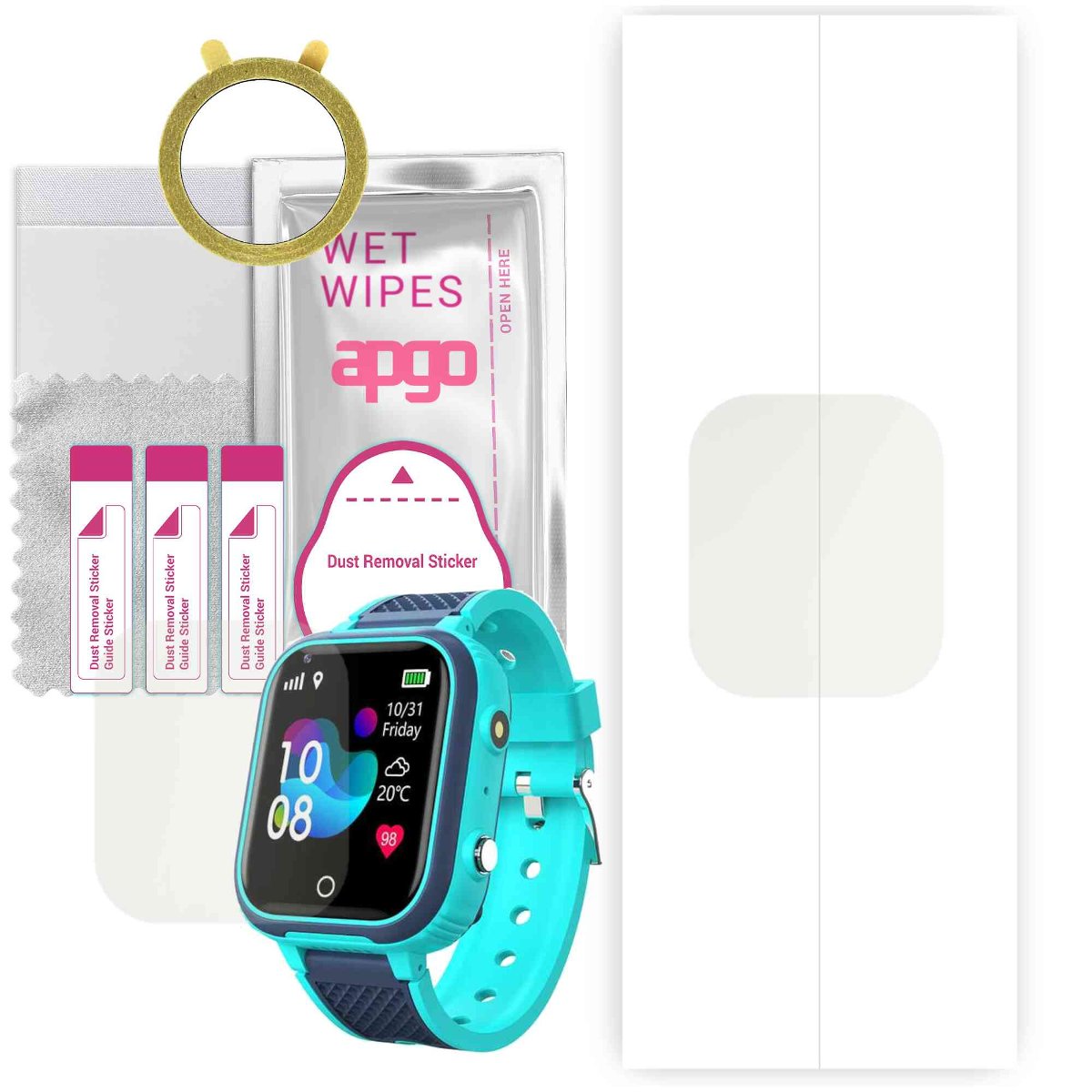 1x Folia hydrożelowa MATOWA do Manta SWK01BB SWK01BL - apgo Smartwatch Hydrogel MATTE Protection Ochrona na ekran smartwatcha