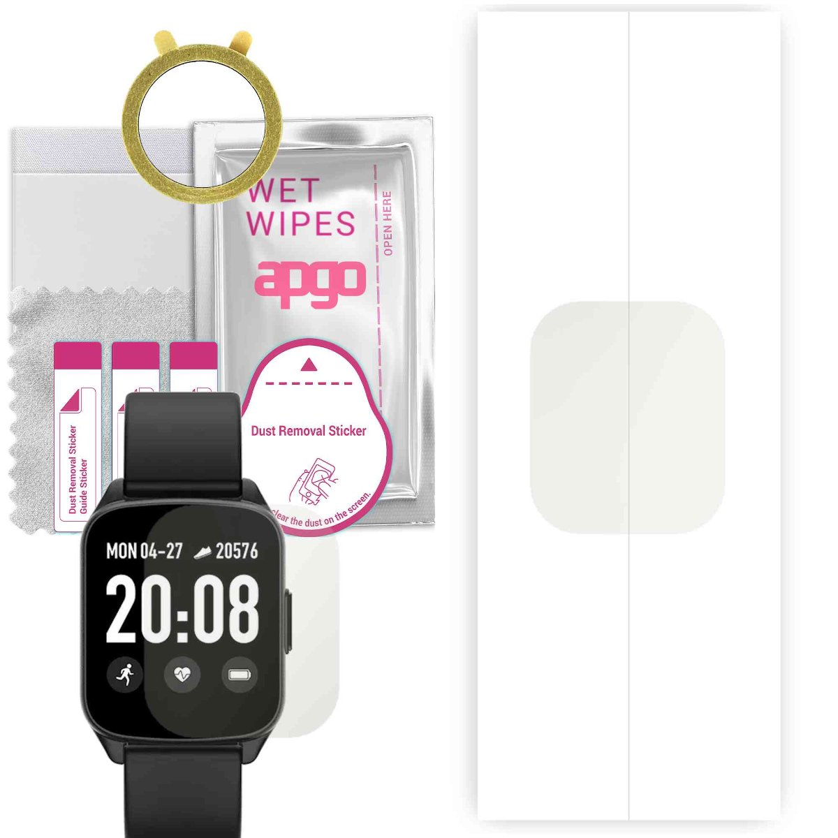 1x Folia hydrożelowa MATOWA do G.Rossi SW009 - apgo Smartwatch Hydrogel MATTE Protection Ochrona na ekran smartwatcha