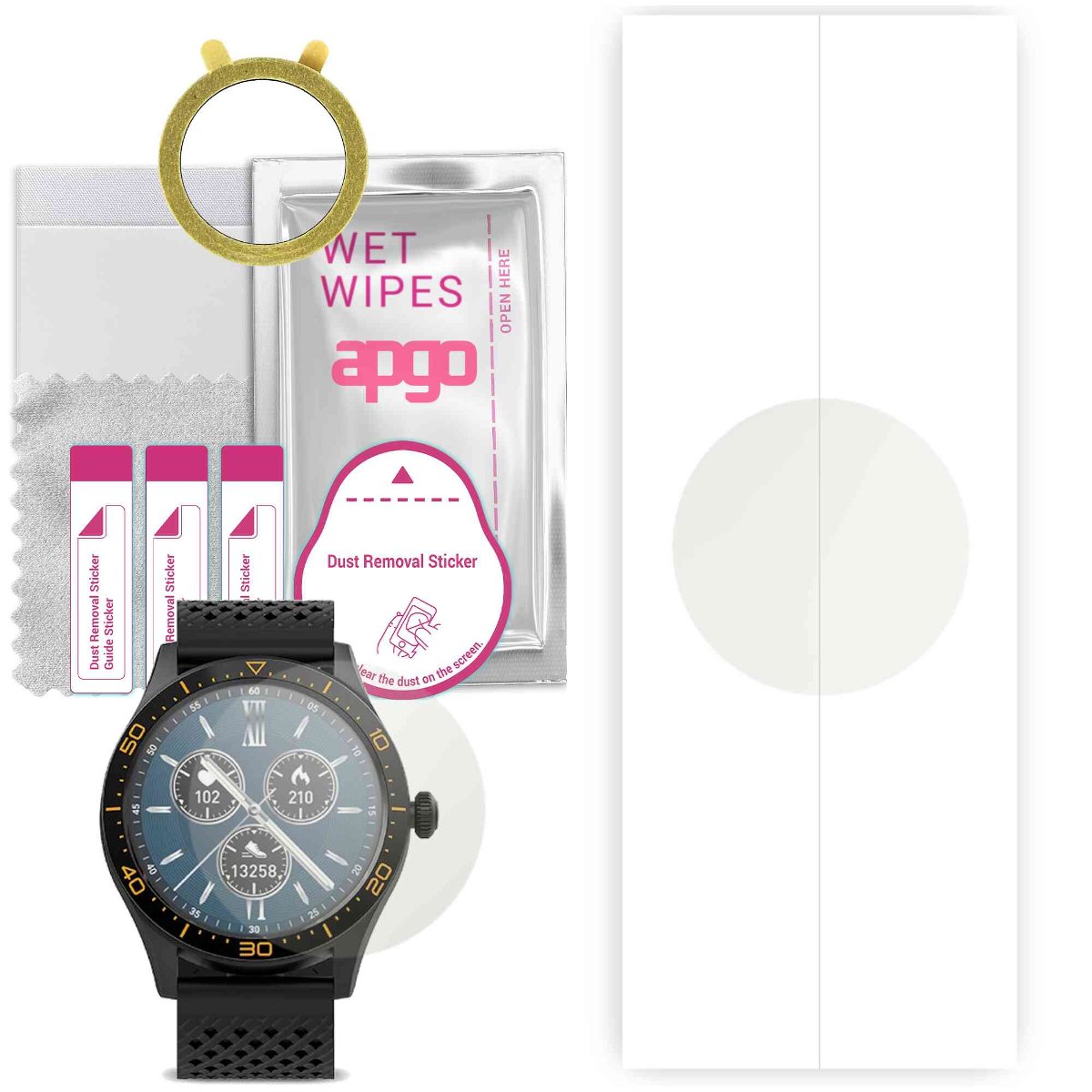 1x Folia hydrożelowa MATOWA do Forever ICON 2 AW-110 - apgo Smartwatch Hydrogel MATTE Protection Ochrona na ekran smartwatcha