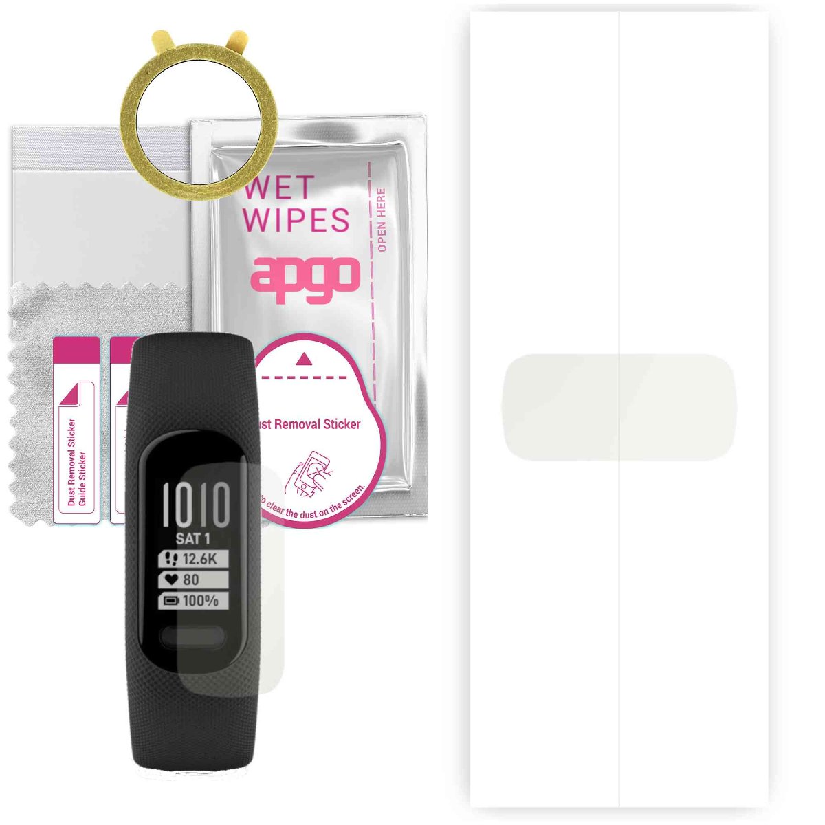 1x Folia hydrożelowa MATOWA do Garmin vivosmart 5 - apgo Smartwatch Hydrogel MATTE Protection Ochrona na ekran smartwatcha