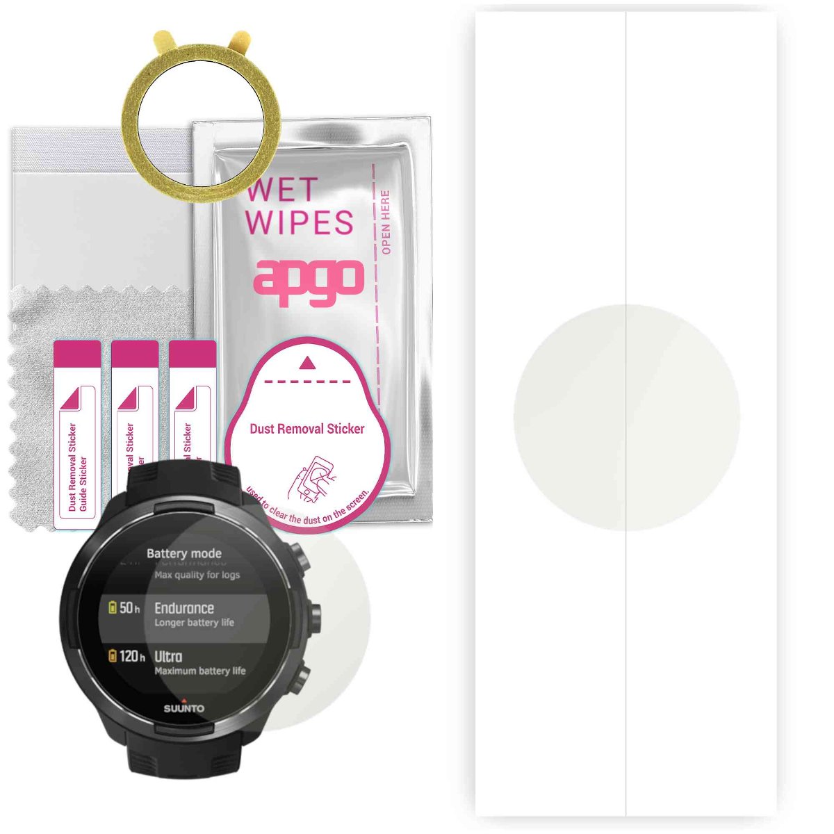 1x Folia hydrożelowa MATOWA do Suunto 9 Baro - apgo Smartwatch Hydrogel MATTE Protection Ochrona na ekran smartwatcha