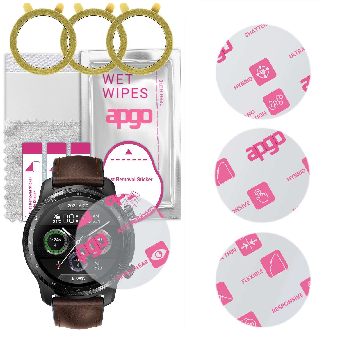 3x Szkło Hybrydowe do Mobvoi TicWatch Pro 3 Ultra LTE
