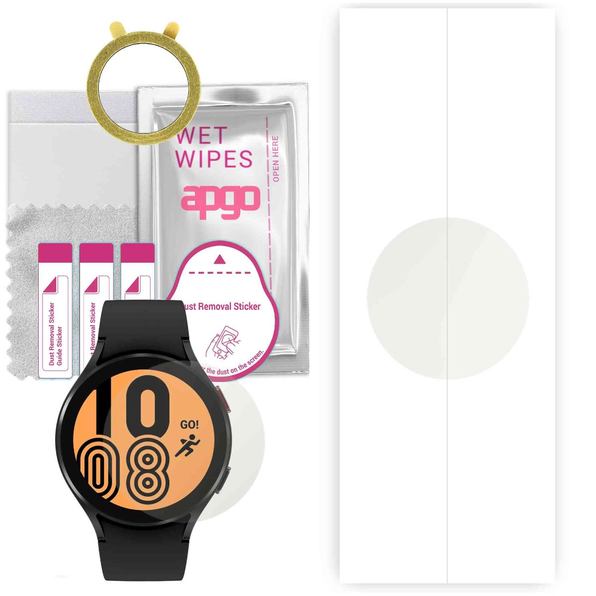 1x Folia hydrożelowa MATOWA do Samsung Galaxy Watch4 44mm - apgo Smartwatch Hydrogel MATTE Protection Ochrona na ekran smartwatcha