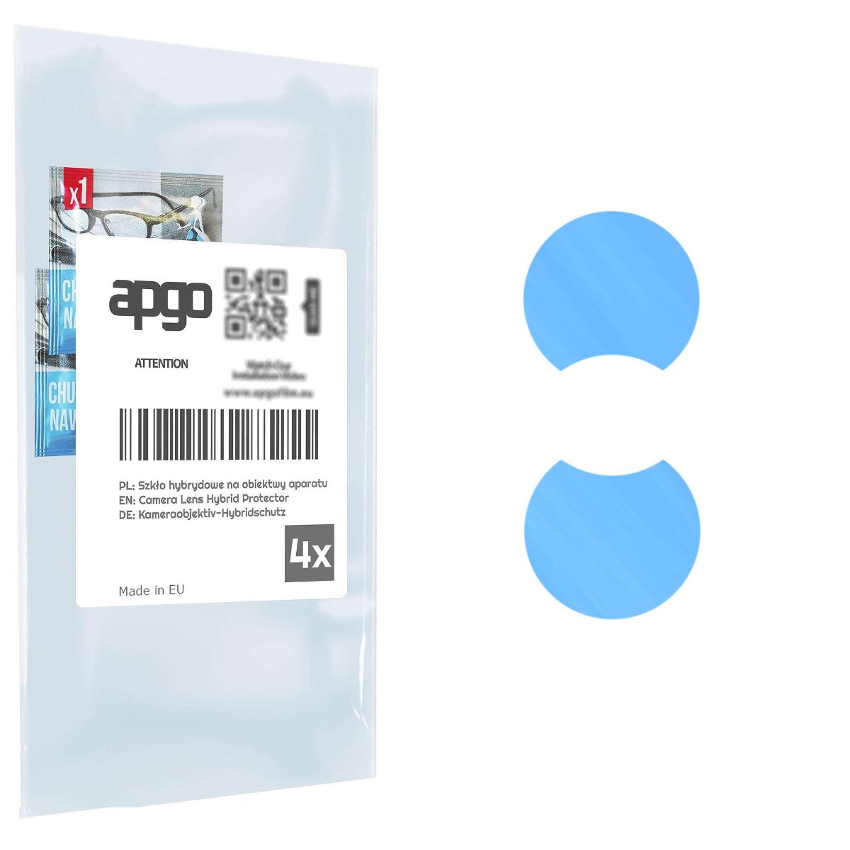 4x Szkło hybrydowe na aparat obiektyw kamerę 9H do Honor Play 7T Pro - apgo hybrid Camera Lens Protector