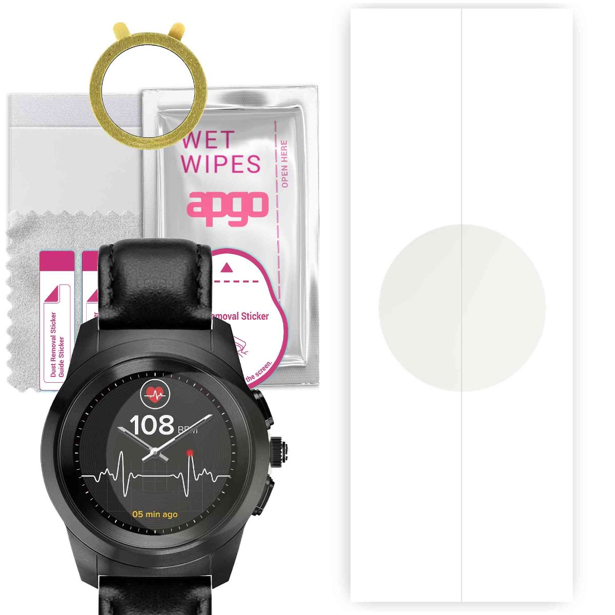 1x Folia hydrożelowa MATOWA do MyKronoz ZeTime Premium - apgo Smartwatch Hydrogel MATTE Protection Ochrona na ekran smartwatcha