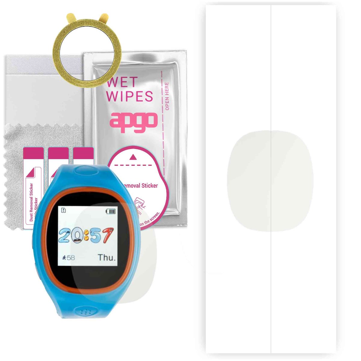 1x Folia hydrożelowa MATOWA do Garett Kids 3 - apgo Smartwatch Hydrogel MATTE Protection Ochrona na ekran smartwatcha
