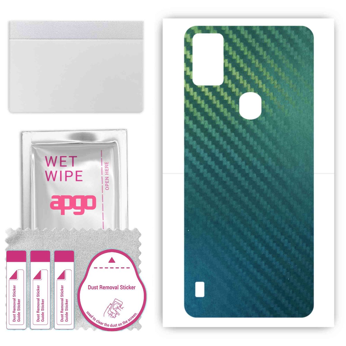 Folia naklejka skórka strukturalna na TYŁ do ZTE Optus X Tap -  Carbon Kameleon CAKA1 - apgo SKINS